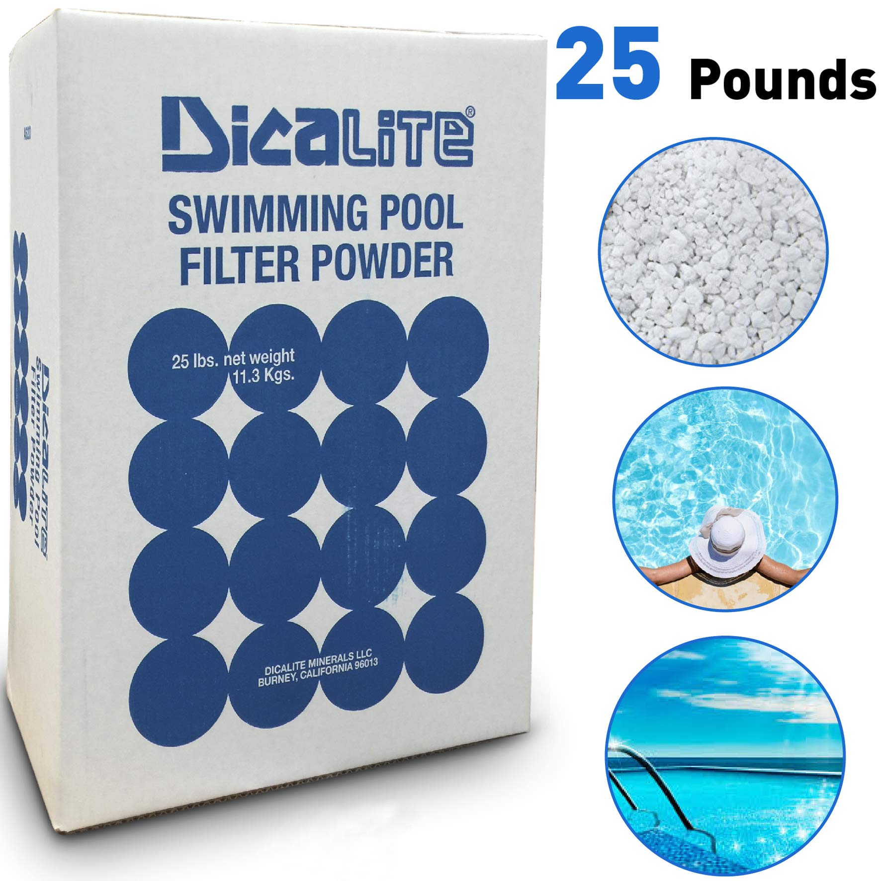 Dicalite Minerals DicaLite25C DE Diatomaceous Earth Pool Filter Powder