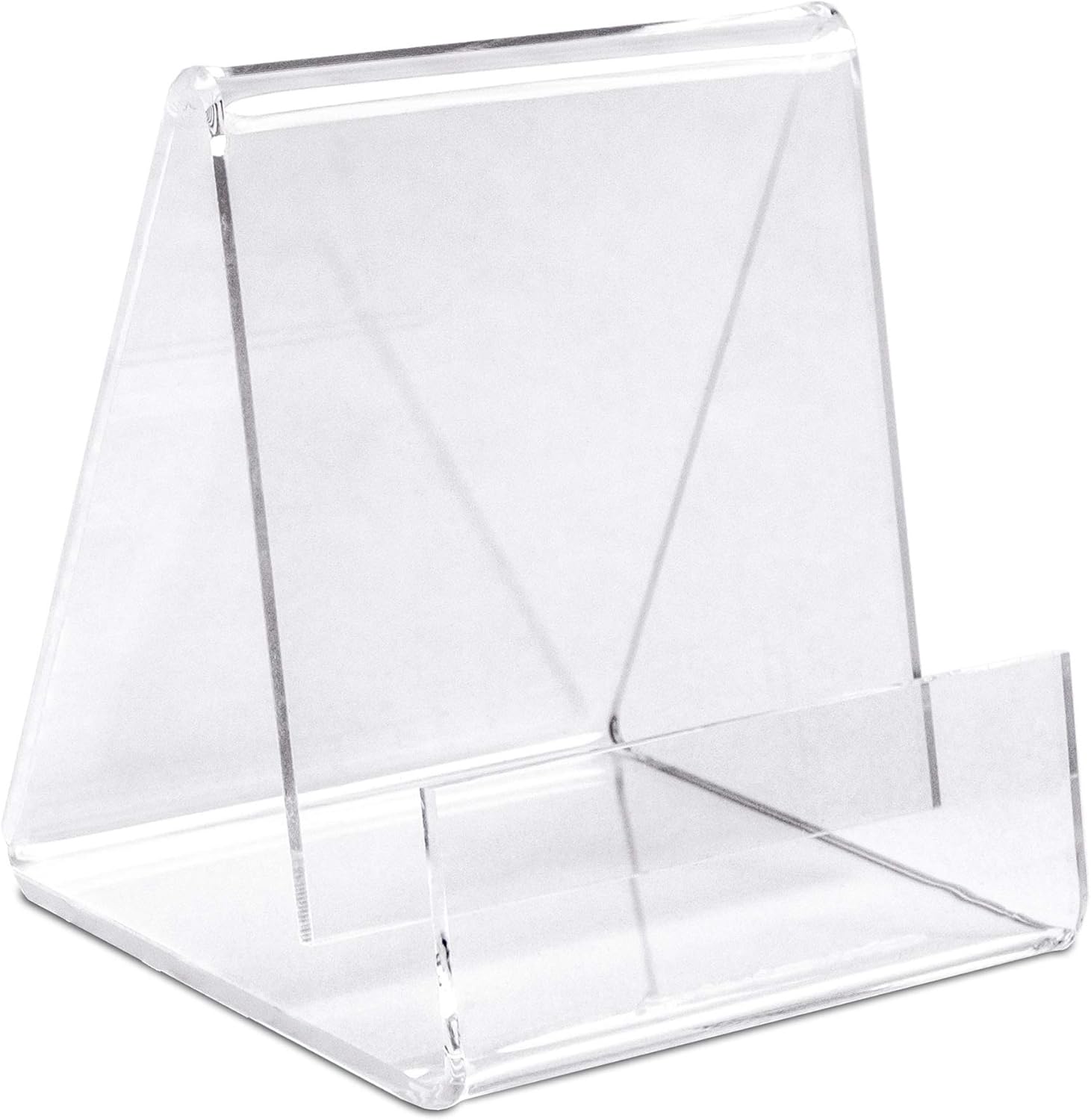 VitAdisplays Eco Bookends Height 8.0 cm as Clamp Stand Made of Original Plexiglas for e.g. Paperbacks, DVDs, CDs, Small Items