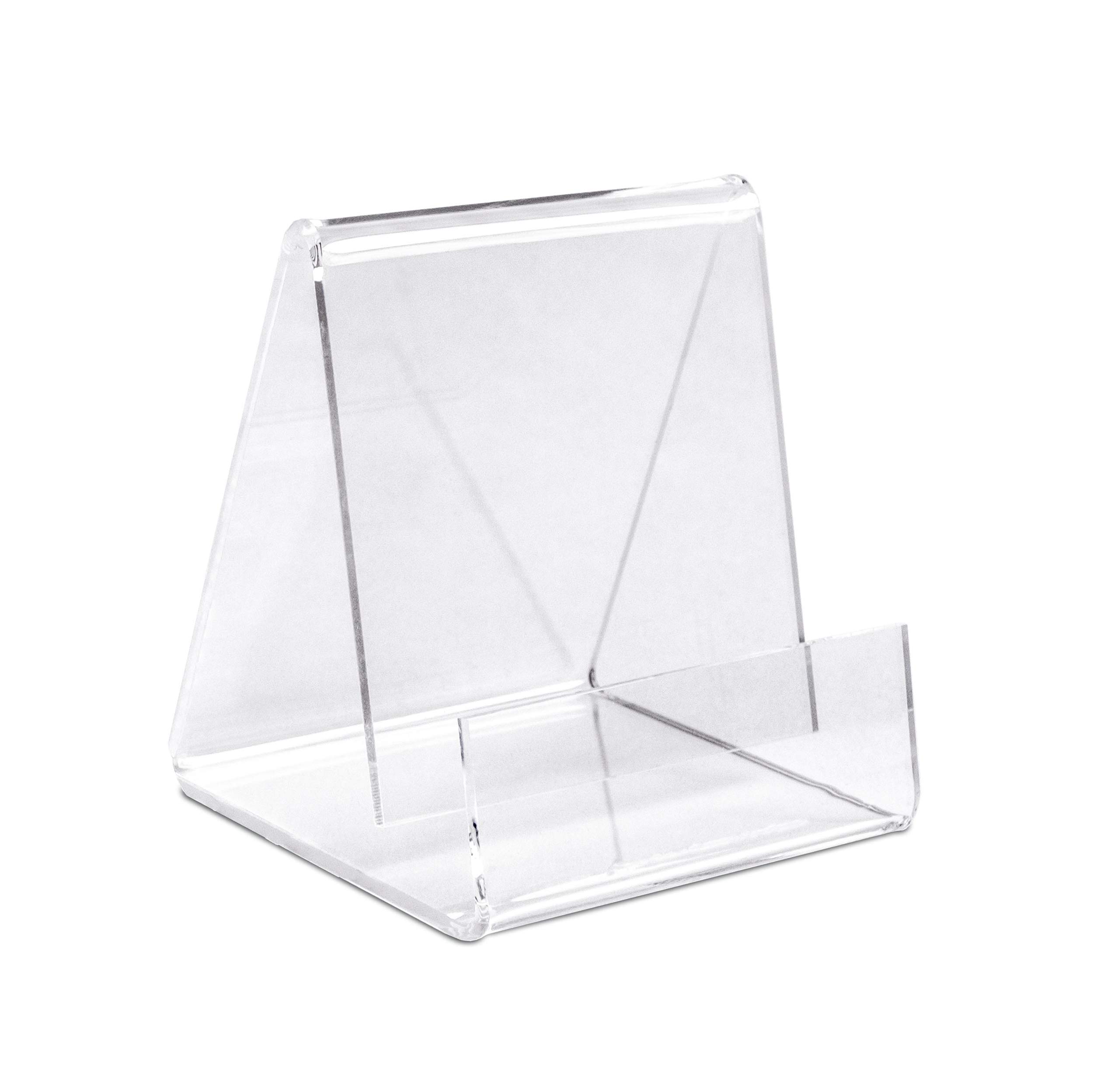 VitAdisplays Eco Bookends Height 8.0 cm as Clamp Stand Made of Original Plexiglas for e.g. Paperbacks, DVDs, CDs, Small Items