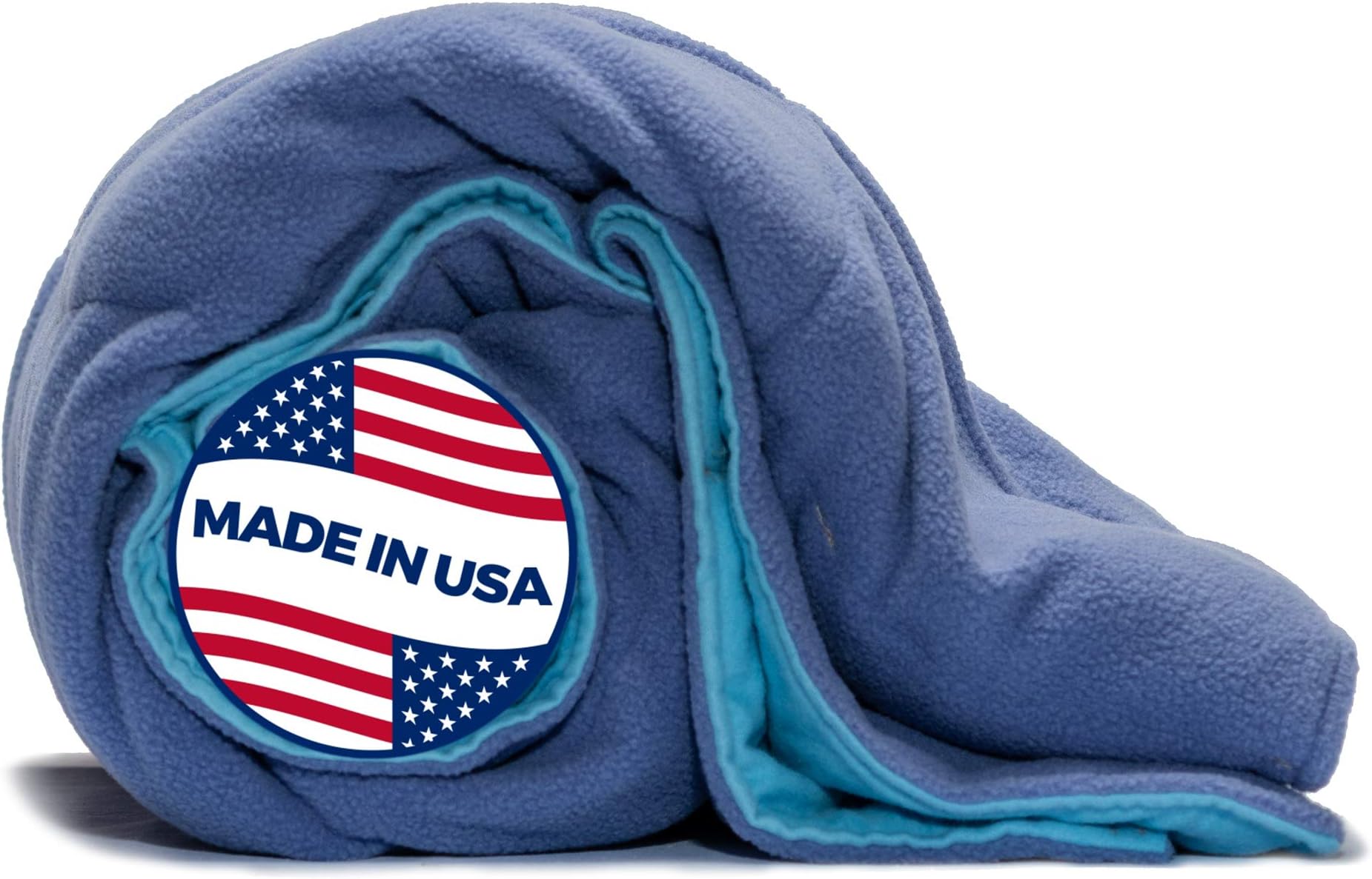 Weighted Blanket 12.5 lbs, Premium Quality Heavy Blankets for an Adult and Kids, Made in USA, Machine Washable (12.5 lbs - 41" x 60" - Periwinkle/Light Blue)