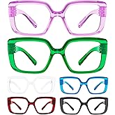 Eyekepper Blue light Block Reading Glasses Women Metalless Screwless Spring Hinges 6 Pack ladies computer Readers