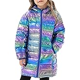 Cutemile 4-12 Years Girls Winter Jacket Long Puffer Coat Water Resistant with Hooded