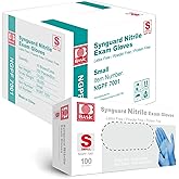 Jointown Basic Medical Blue Nitrile Exam Gloves - Latex-Free & Powder-Free - NGPF7001(Case of 1,000), Small