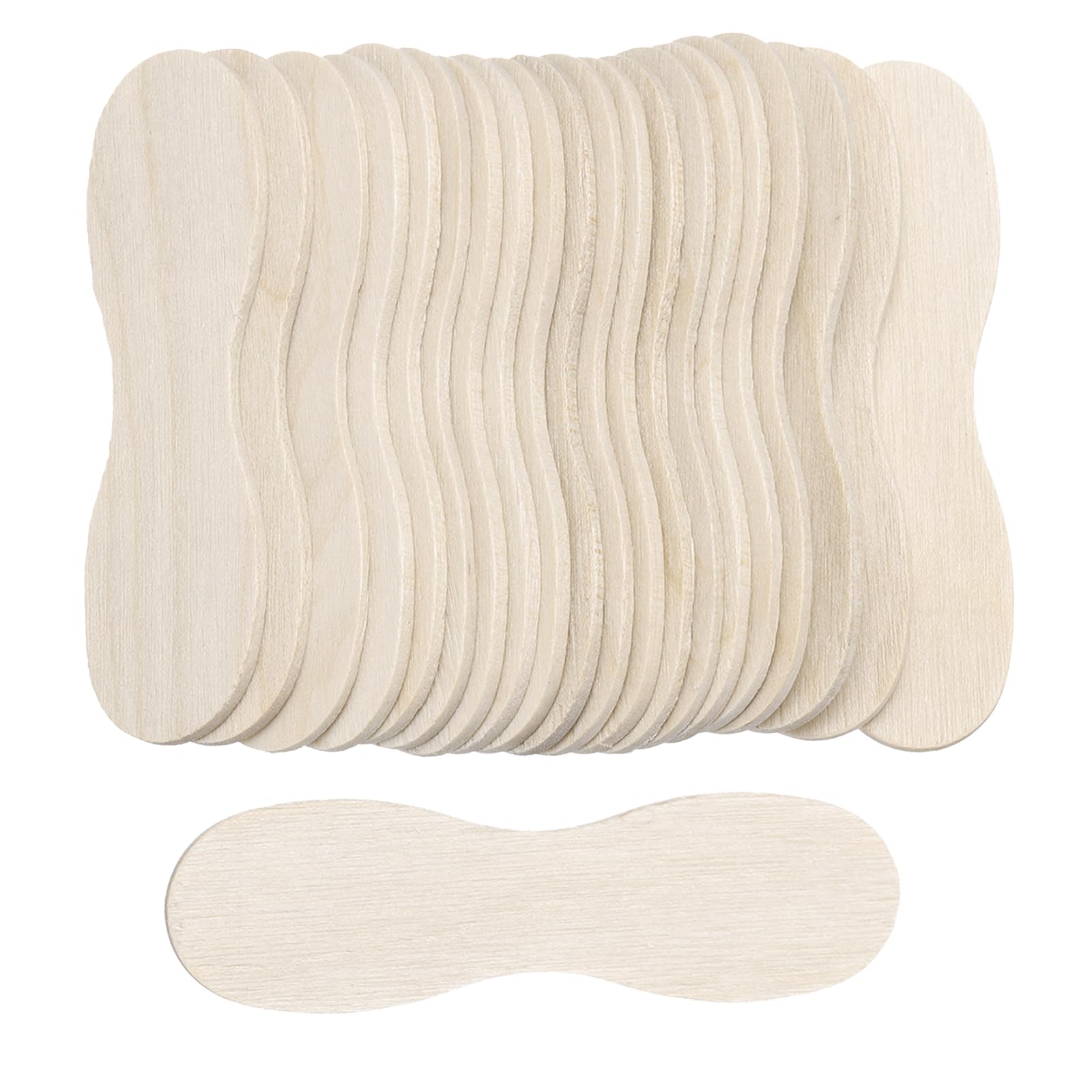 DMiotech 100 Pack 24" x 0.6" Wooden Ice Cream Paddle Spoons Bulk Disposable Ice Cream Tasting Sticks Dessert Spoons for Tasting, Craft