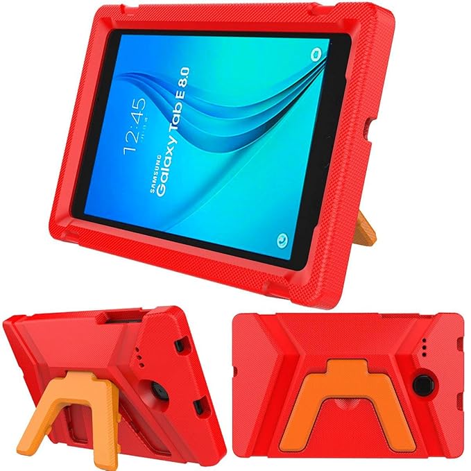 Samsung Galaxy Tab E 8.0 Case by KIQ (TM) Snug Kids Proof Shock Absorbant Foam