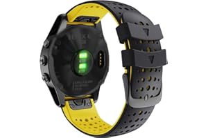 Abanen Silicone Quick Fit 22mm Watch Bands for Garmin Instinct 3 45mm / Fenix 8 47mm / Fenix 7/6/ 5, Soft Sport Skin-Friendly Waterproof Wristband Strap for epix Pro/Approach S70 (47mm)