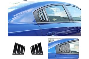 Hoolcar Black Side Window Louvers Air Vent Scoop Shades Cover ABS Blinds for 2011-2021 Dodge Charger