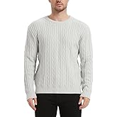Donason Men's Casual Business Crewneck Pullover Lightweight Round Neck Long Sleeve Sweater Raglan Sleeve Knitwear Sweaters