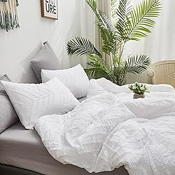 Houseri White Boho California King Comforter Set