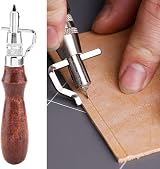 Uadme 5 in 1 Leather Groover Tool Adjustable Seam Countersink Edge Sewing view 5