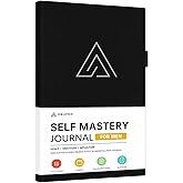 Self-Mastery Journal for Men - Gratitude and Productivity Journal for More Happiness, Positivity, Growth, Mindfulness, Self Care and Reflection - Guided Inspirational Journals for Men & Women (Black)