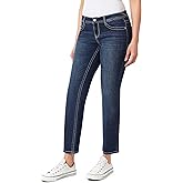 WallFlower Womens Feisty Curvy 30" Low Rise Straight Insta Stretch Juniors Jeans