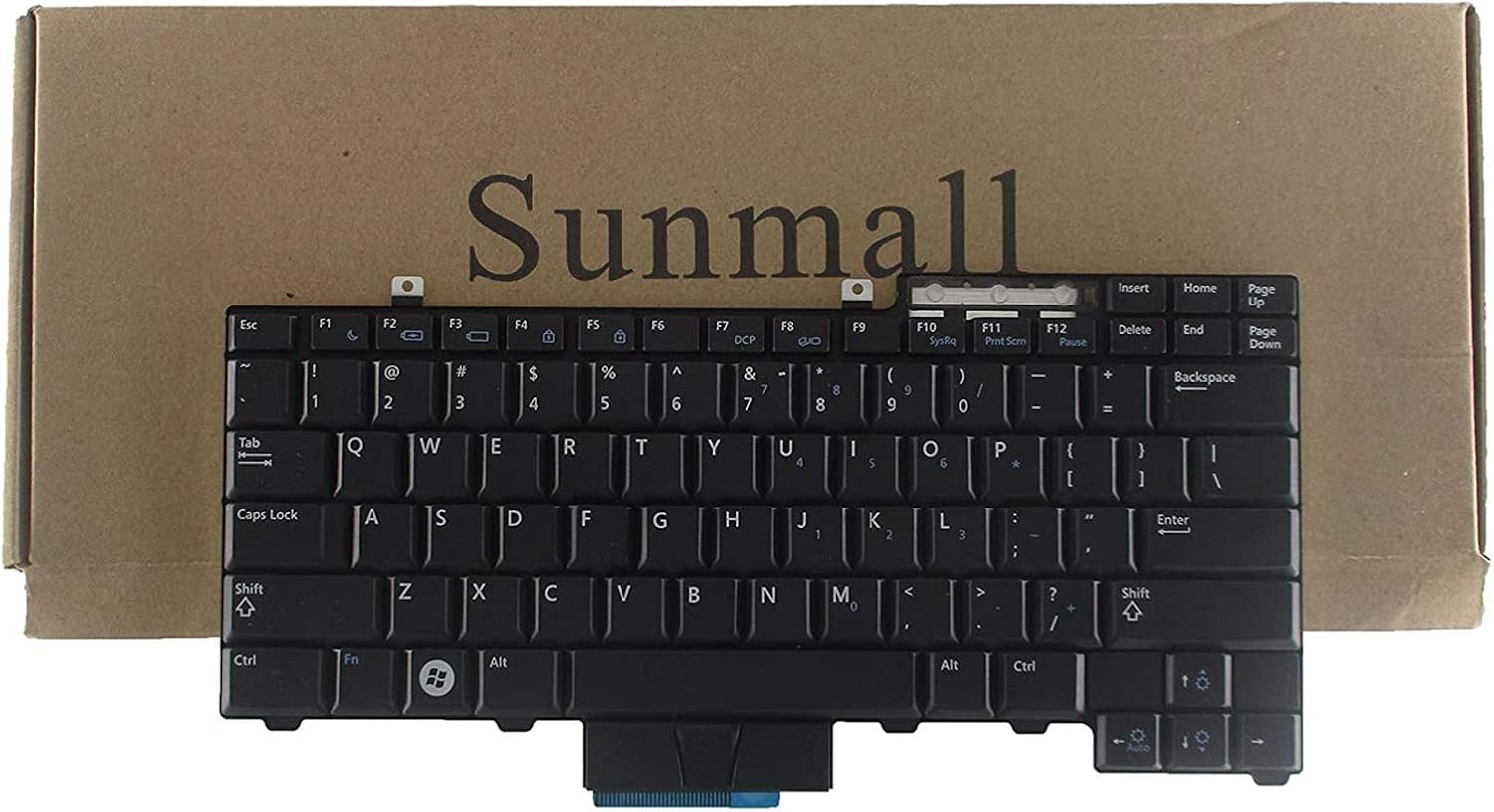 SUNMALL Laptop Keyboard Replacemnet Compatible with Dell Latutude E6400 E6410 E6500 E6510 E5410 E5510 E5400 E5500 Precision M2400 M4400 M4500 Series Black US Layout