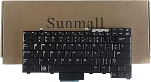 SUNMALL Laptop Keyboard Replacemnet Compatible with Dell Latutude E6400 E6410 E6500 E6510 E5410 E5510 E5400 E5500 Precision M2400 M4400 M4500 Series Black US Layout