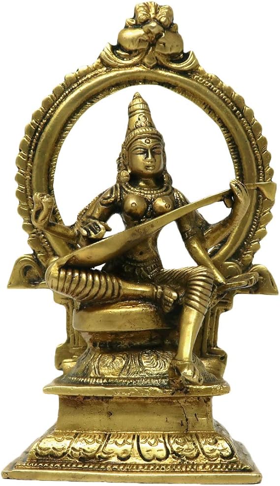 Hindu Deity MATA Saraswati Religious Murti Sculpture Goddess of ...
