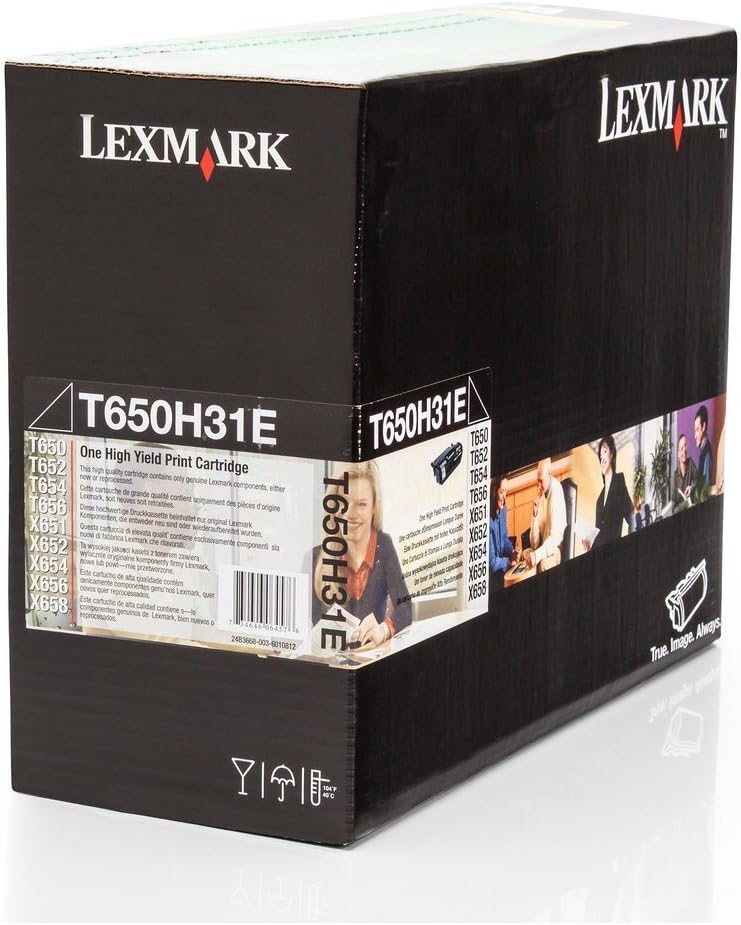 Lexmark T650H31E Toner Cartridge, black