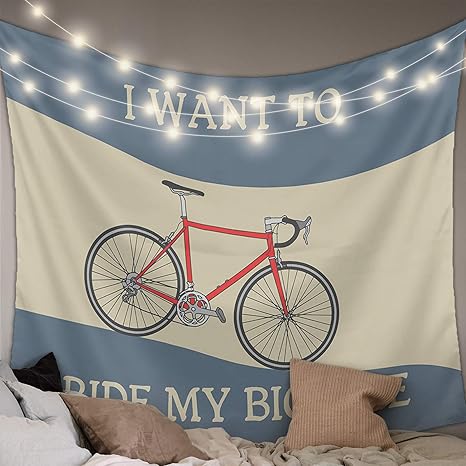 Amazon Co Jp タペストリー レトロ 自転車 インテリア おしゃれ 布ポスター 窓カーテン ファブリック装飾用品 壁飾り壁掛け モダンなアート 部屋飾り 部屋模様替え 個性ギフト 幅150cm丈0cm ホーム キッチン
