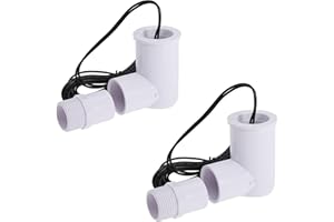 SEWEDER SS2 Float Switch L-Shape with 3/4 Inch Adaptor and 6Ft Wire Water Float Switch for HVAC Drain Pan Condensate Outlet(2pcs)