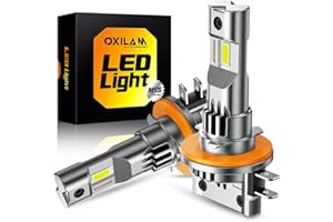 OXILAM H11B LED Bulb, 800% Brighter H11B Bulbs 6500K White, 1:1 Precision Beam, Plug & Play, 60,000H Lifespan