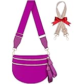 X-KIDS Checkered Crossbody Bag Bum Bags for Women Large Nylon Checkered Purse Fanny Packs Sling Bag, Bonus with a Extra Strap