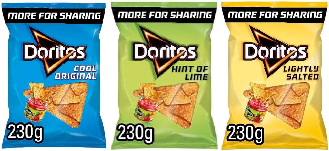 Doritos Crisps Sharing Bag Selection 230g (Pack of 3)