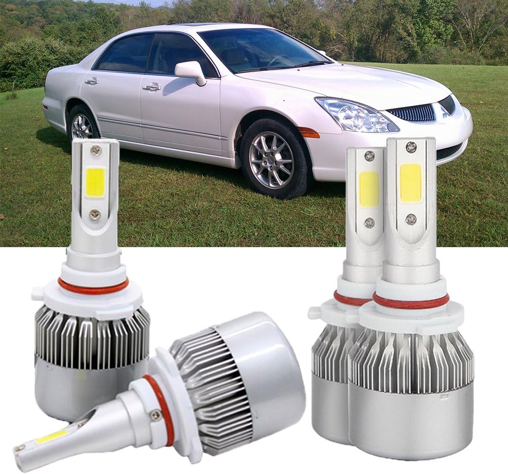 9005 HB3 9006 HB4 LED Headlight Bulb Kit For Mitsubishi Diamante 2004 Hi/Lo Beam