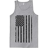 Distressed Black USA Flag - United States Men's Tank Top