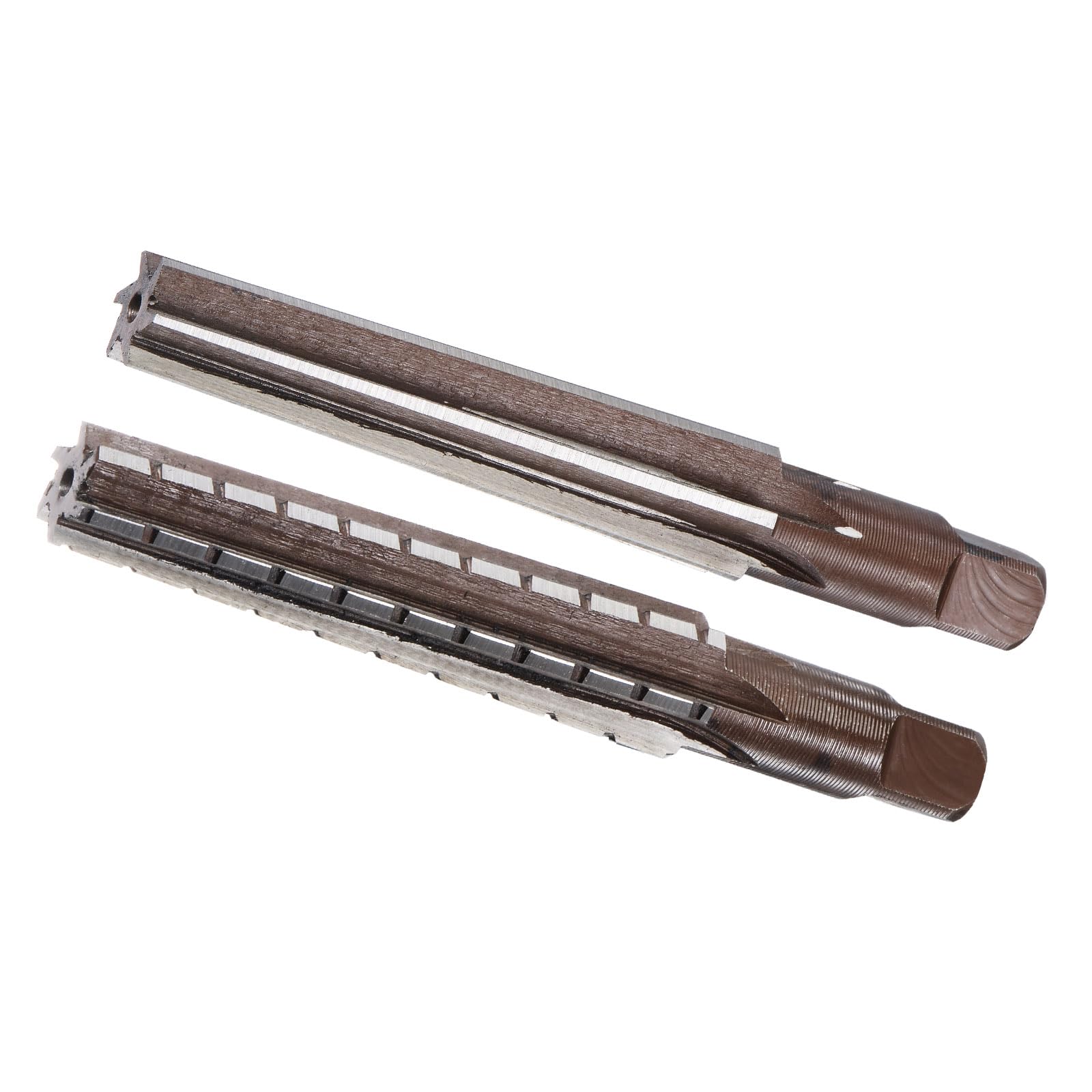 CoCud MT2 Morse Taper Reamer, H8 Accuracy 6 Flutes 15mm-18mm Cutting Dia., Steel Milling Tool - (Applications: for Aluminum Copper Plastic), 2-Pieces