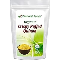 Organic Crispy Puffed Quinoa - Made in USA - Great For Snacks, Soup, Cereal, & Salad - Healthy Ancient Grain & Pantry…