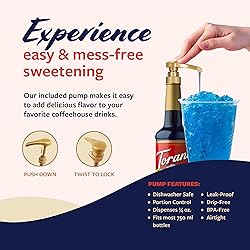Torani Blue Raspberry Syrup for Drinks, Flavoring