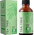 100% Pure Tea Tree Oil Natural Essential Oil with Antifungal Antibacterial Benefits for Face Skin Hair Nails Heal Acne Psoriasis Dandruff Piercings Cuts Bug Bites Multipurpose Surface Cleaner