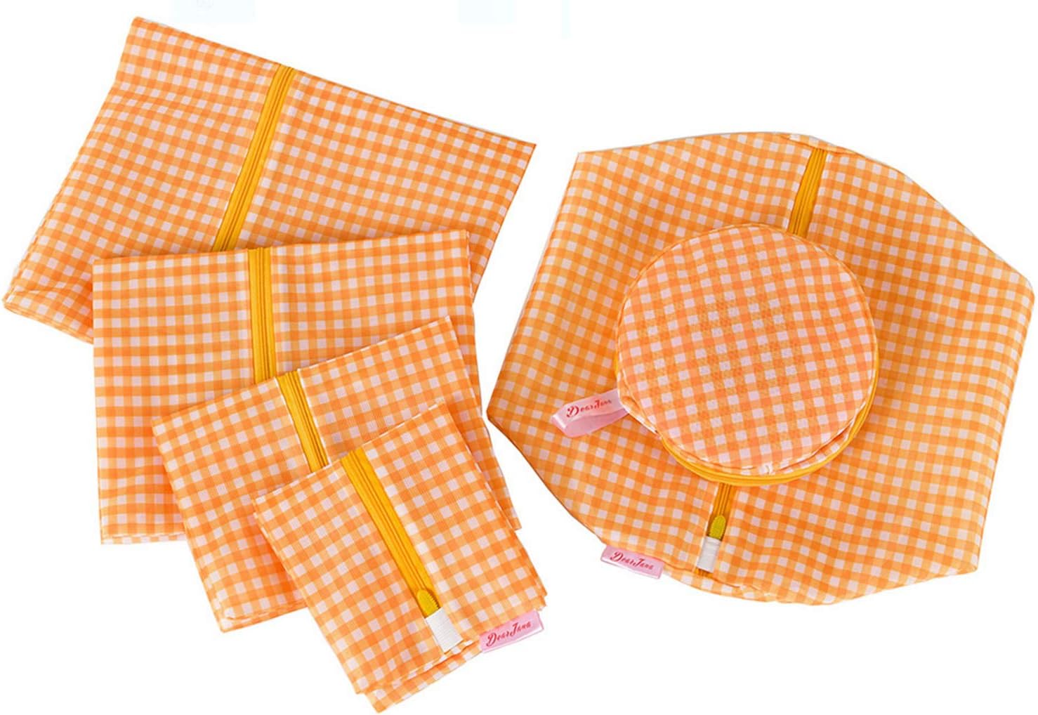 HomeFairy Delicates Laundry Bags with Zipper Safe for Washing Machine and Tumble Dryer - Micro Mesh Travel Laundry Bag for Bra, Lingerie, Blouse, Stocking, Underwear, Baby Clothes (Yellow)