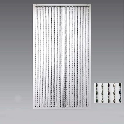Acrylic Multicolour Silver Beaded Door Curtain Fly Screen By