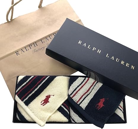 Amazon Ralph Lauren ラルフローレン ハンドタオル タオルハンカチ ギフトbox付きハンドタオル2枚セット ランダムストライプセット ハンドタオル ホーム キッチン オンライン通販