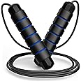 Jump Rope, Tangle-Free Rapid Speed Jumping Rope Cable with Ball Bearings for Women, Men, and Kids, Adjustable Steel Jump Rope Workout with Foam Handles for Fitness, Home Exercise & Slim Body