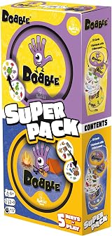 Asmodee Dobble Super Pack Camping Classic Card Game 55 Cards Tin Box