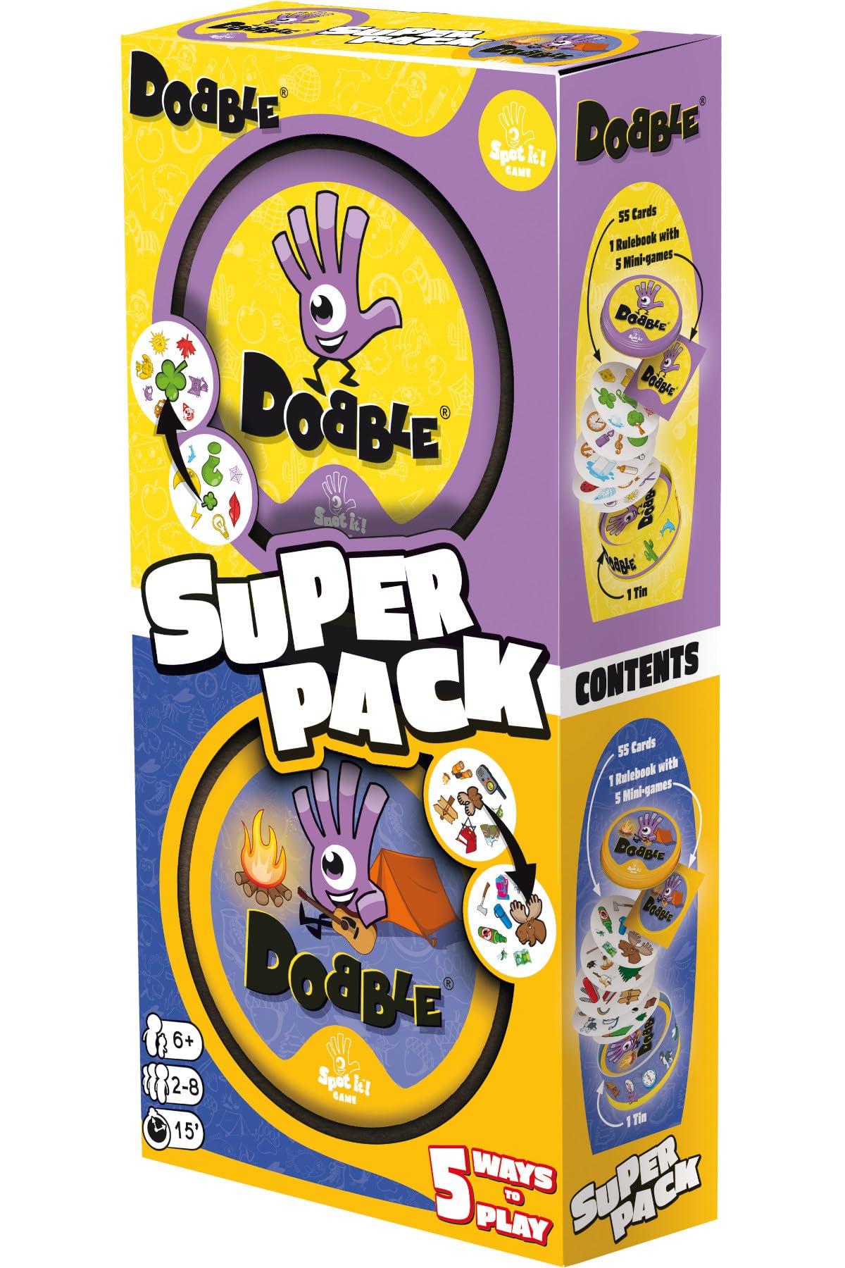 Asmodee | Dobble Super Pack (Camping + Classic) | Family Card Game | Ages 6+ | 2-8 Players | 15 Minutes Playing Time — image 1