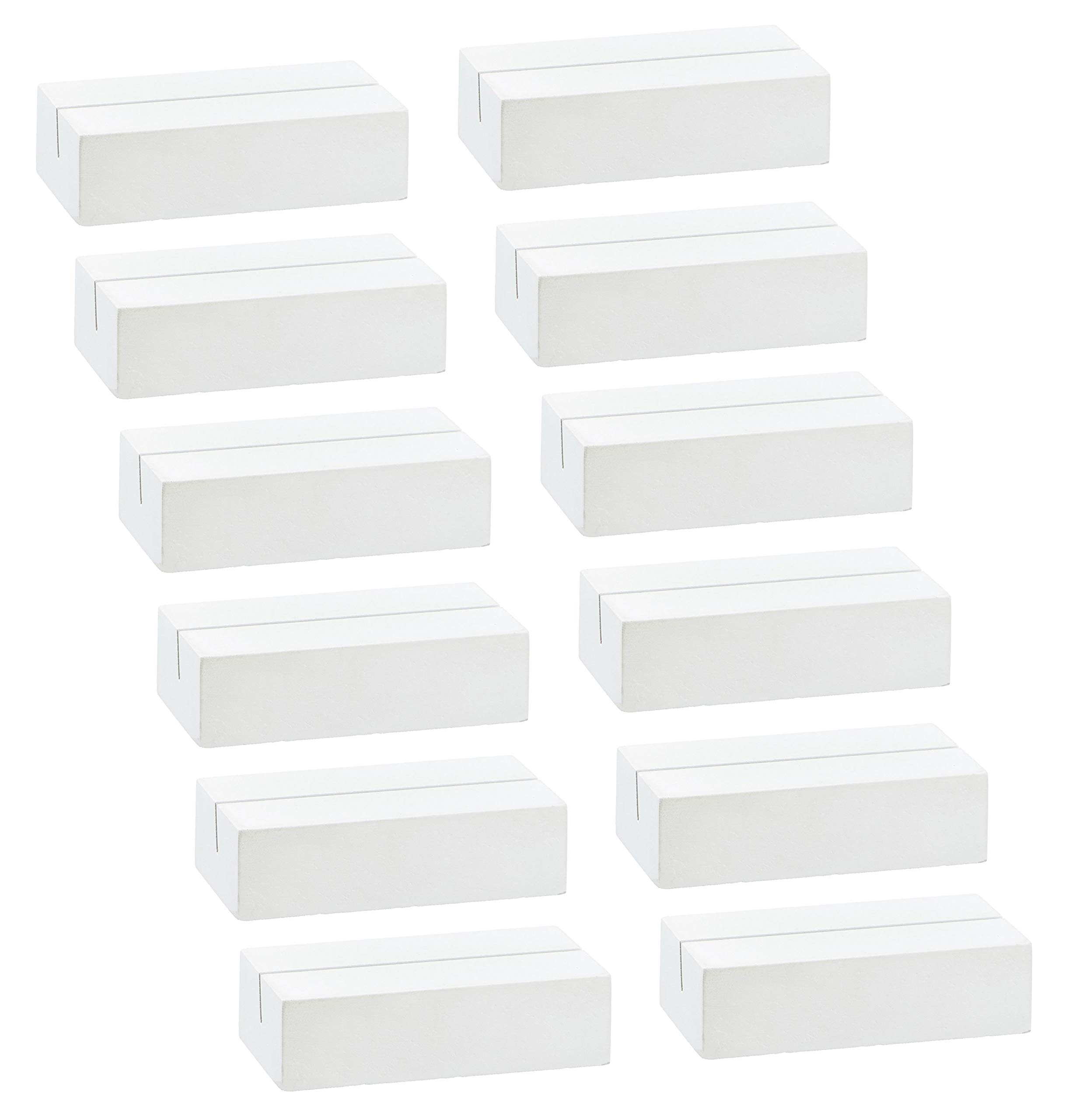 MIK funshopping Card Holder Table Card Holder Menu Card Holder Made of Wood White - Ideal for Wedding White