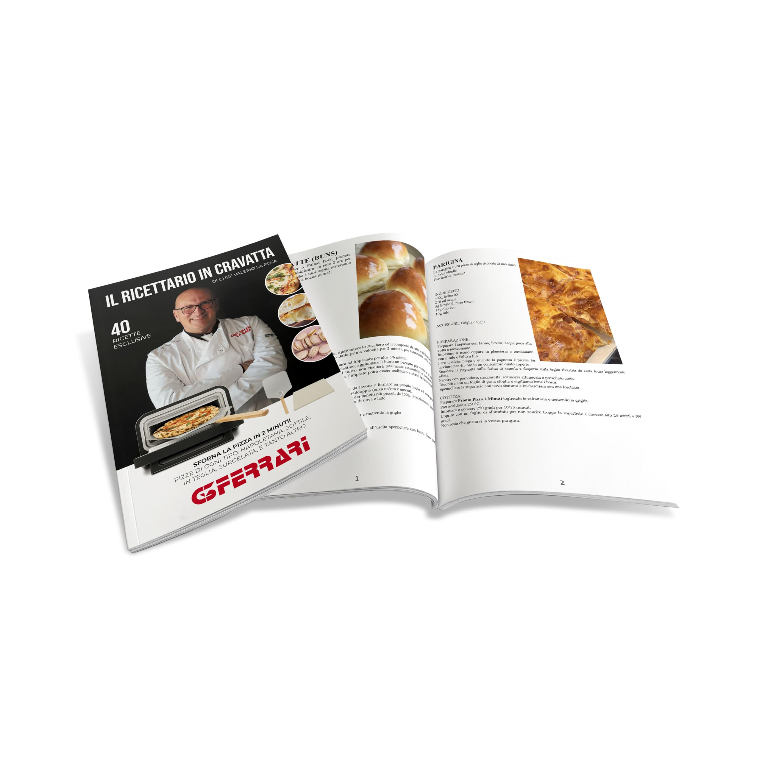 G3 Ferrari G10204 Pizza Pro 2 Minuten, 1700 W, Erreicht bis zu 450 °C, kalte Wände, Kochen in 2 Minuten, digitales Display mit 6 Programmen, Schamottstein, Zubehör und Rezeptbuch im Lieferumfang 9