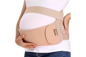 ACCUBIO Maternity Belly Band for Pregnant Women, Maternity Belt, Pregnancy Belly Support Band for Abdomen,Breathable and Adjustable Belly Brace, Relieve Waist and Back Pain (Large)