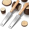 Gisafai 2 Pcs 6 Inch Small Woodworking Hand Saw Japanese Flush Cut Saw Flexible Double Edge Tpi 17/14 Pull Woodworking Saw for Craft Mini Wood Handle Garden Trim Saw for Hardwoods Softwoods DIY