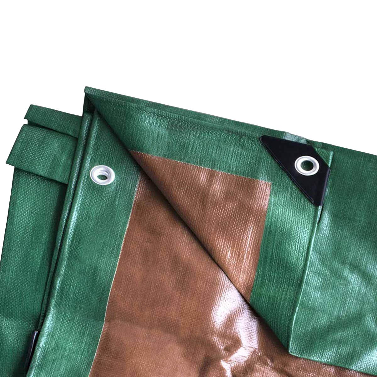 Moose Supply Waterproof Tent Tarp - Heavy Duty Tarp Tent for Wood Furniture, Car, Boat, Pool, & More - Tear, Rot, & Acid Resistant - 20x20 Foot Indoor/Outdoor Reversible Tarp (Green/Brown Tarp)