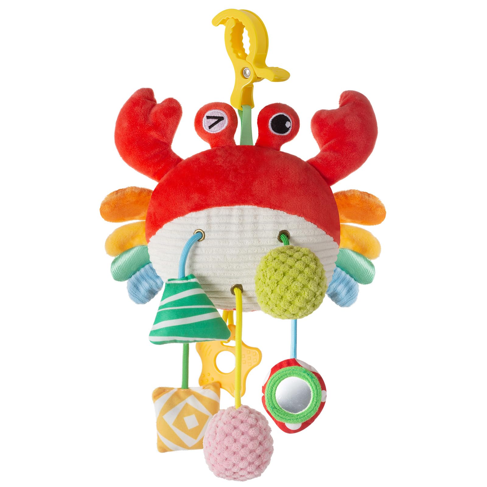 Photo 1 of Car Seat Toy for Babies 0-6 Months, Stroller Toy with a Convenient clip, Carseat Toys Hanging Baby Accessories,Built-In Bell, Rattle,Squeaky,Mirror for infant,Babies Gift 0-3-6-12 months Boy Girl