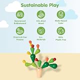 PlanToys Balancing Cactus Game - Wooden Stacking Toy for Kids view 3