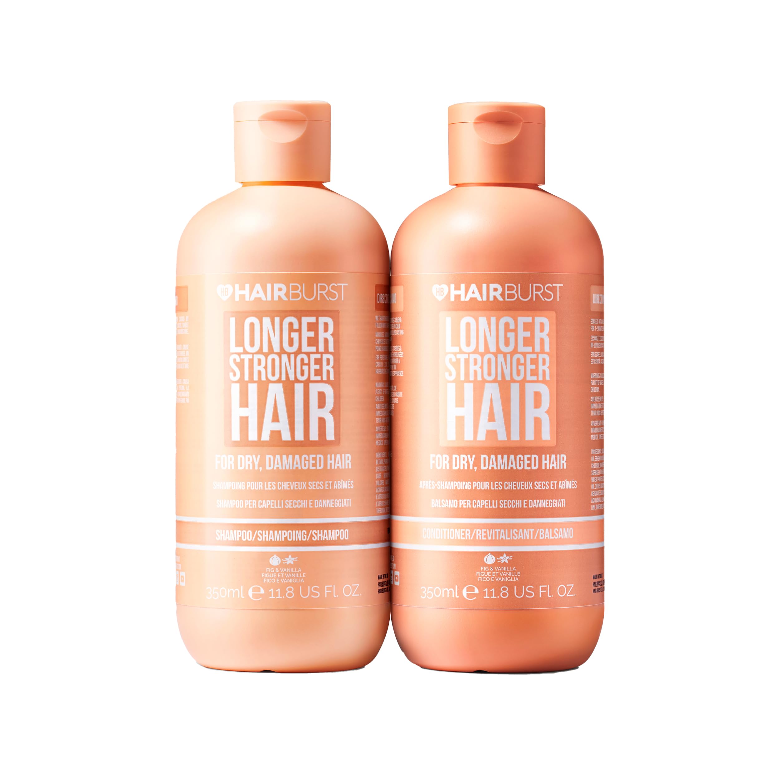 HAIR BURST Shampoo and Conditioner Set For Dry & Damaged Hair — Moisture Locking, Breakage Reducing, Colour Protecting - Enriched with Vitamin B5, Almond Oil & Fig Extract - Silicone Free UK Made — image 1