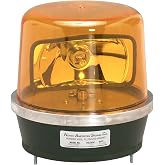 North American Signal 112HR-A Halogen Rotating Beacon, Permanent Mount, Amber
