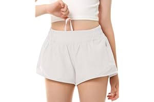 DOCUMO Girls Athletic Shorts with Liner Lightweight Running Shorts for Teen Girls Kids Quick Dry Sports Active Short