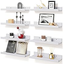 White Shelf / 丸窓 White Shelf / 丸窓 Fixwal White Floating Shelves - Set of 8