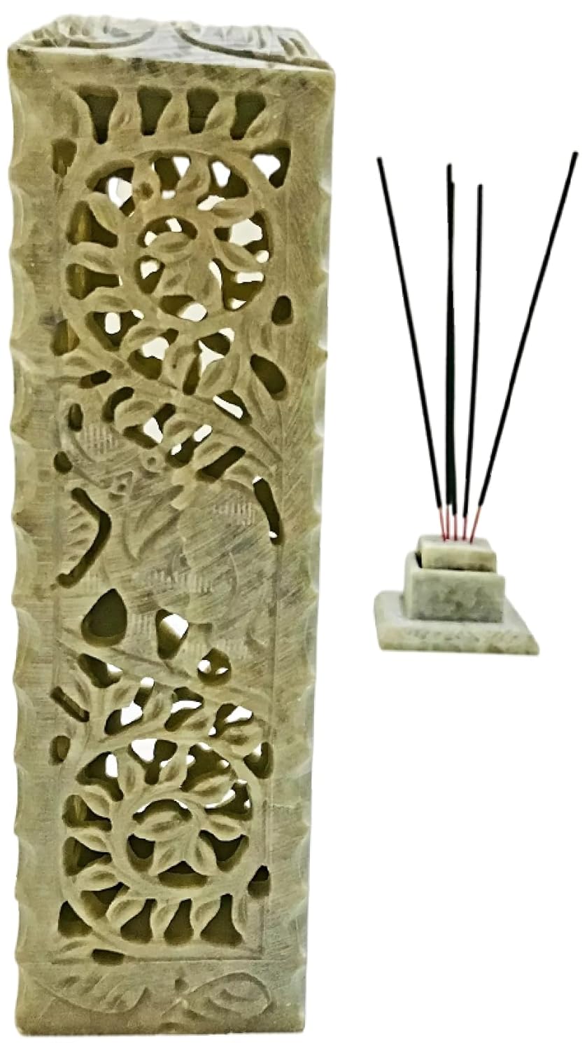 Multipurpose Marble Incense Holder with Incense Sticks Agarbatti and