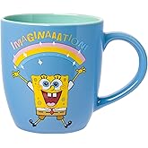 Silver Buffalo Spongebob Squarepants Rainbow Imagination Ceramic Coffee Mug, 18 Ounces